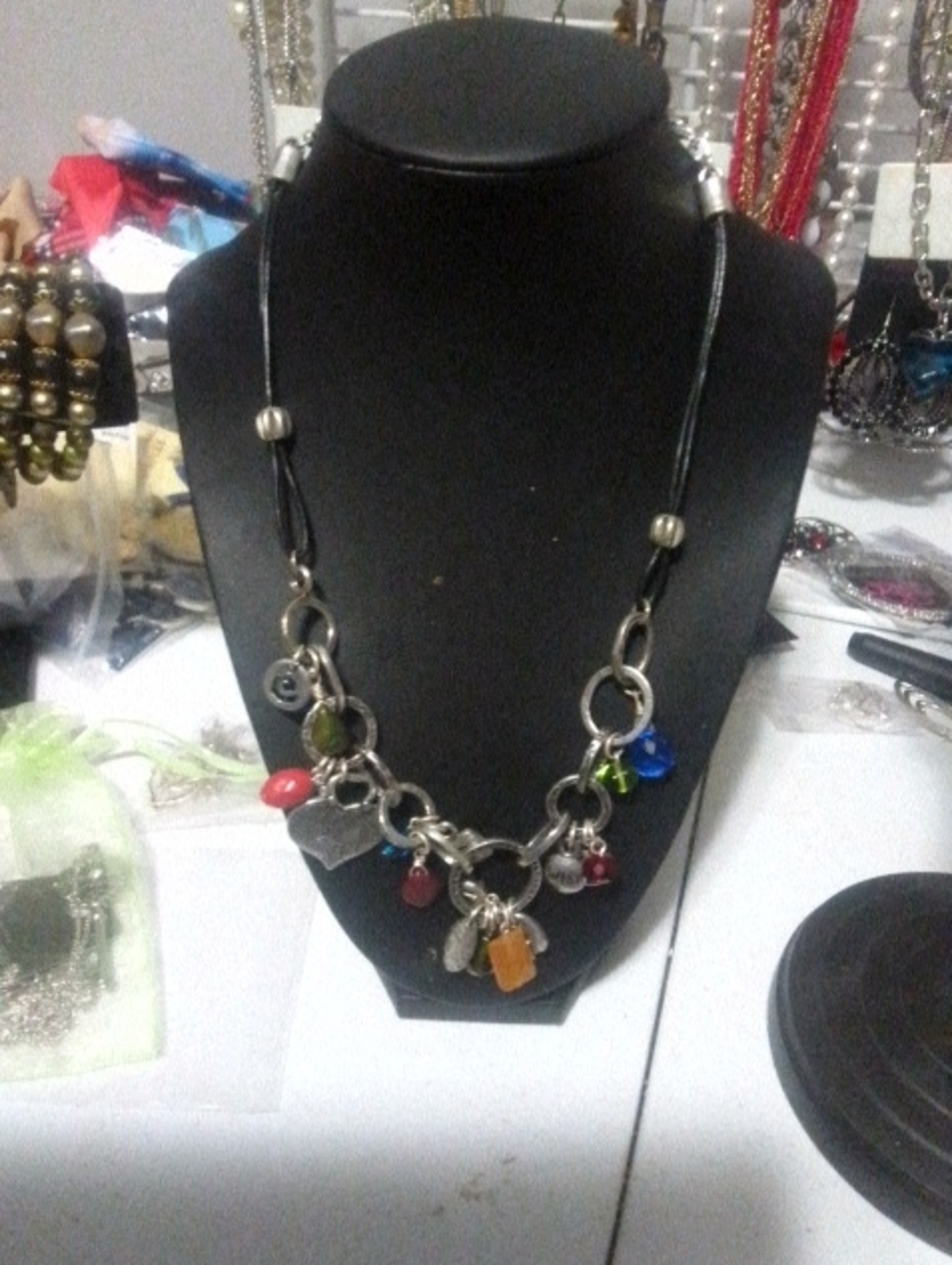 Handmade Multi-Color Charm Necklace - Vibrant Glass Beads
